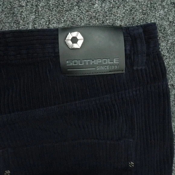 VINTAGE Southpole Pants Mens 36x32 Blue Corduroy Baggy Carpenter Trouser Y2K